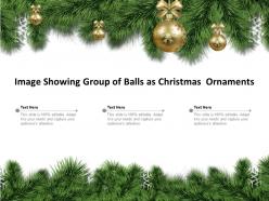Image showing group of balls as christmas ornaments
