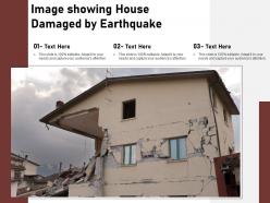 Image showing house damaged by earthquake