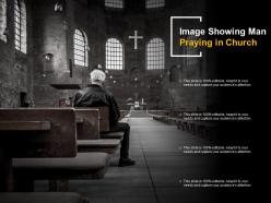 Image Showing Man Praying In Church