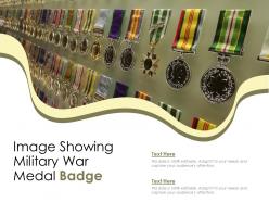 Image showing military war medal badge
