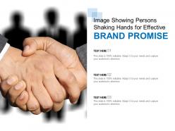 Image Showing Persons Shaking Hands For Effective Brand Promise