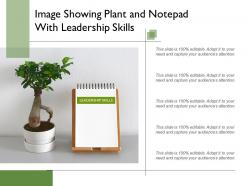Image showing plant and notepad with leadership skills