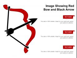 Image showing red bow and black arrow