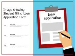 Image showing student filling loan application form