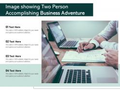Image showing two person accomplishing business adventure