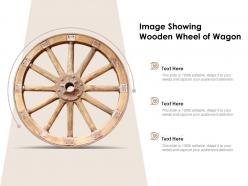 Image showing wooden wheel of wagon