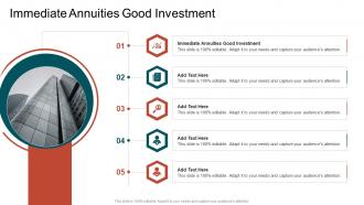 Immediate Annuities Good Investment In Powerpoint And Google Slides Cpb