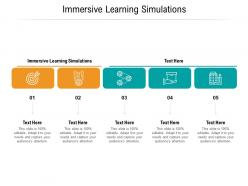 Immersive learning simulations ppt powerpoint presentation pictures graphics cpb