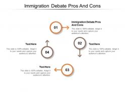 Immigration debate pros and cons ppt powerpoint presentation ideas cpb