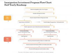 Immigration investment program flow chart half yearly roadmap