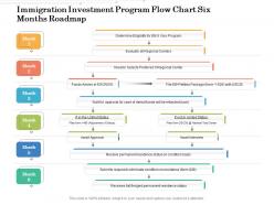 Immigration Investment Program Flow Chart Six Months Roadmap