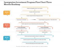 Immigration investment program flow chart three months roadmap