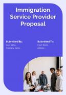 Immigration Service Provider Proposal Report Sample Example Document
