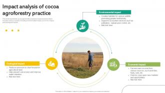Impact Analysis Of Cocoa Agroforestry Practice
