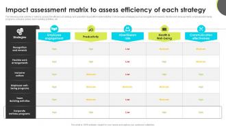 Impact Assessment Matrix To Assess Efficiency Of Each Strategy Enhancing Employee Well Being