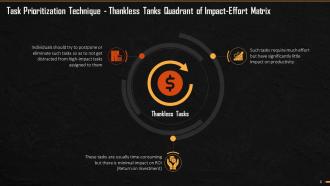 Impact Effort Matrix For Task Prioritization Training Ppt
