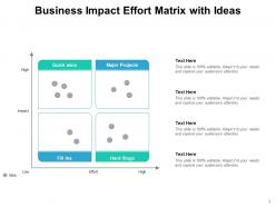 Impact Effort Matrix Organization Business Prioritization Arrows Components Planning