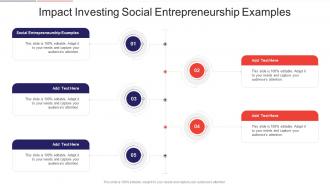 Impact Investing Social Entrepreneurship Examples In Powerpoint And Google Slides Cpb