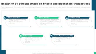 Impact Of 51 Percent Attack On Bitcoin And Blockchain Transactions Guide For Blockchain BCT SS V