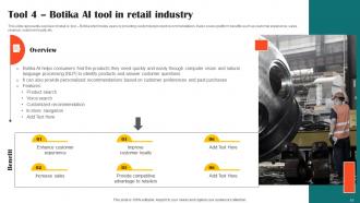 Impact Of AI Tools In Industrial Processes Powerpoint Presentation Slides AI CD V Adaptable Customizable