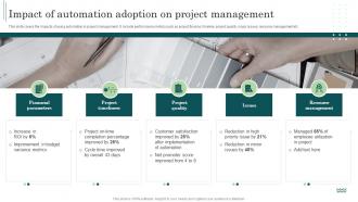 Impact Of Automation Adoption On Project Management Workflow Automation Implementation