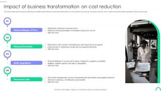 Impact Of Business Transformation On Cost Reduction