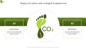 Impact Of Carbon And Ecological Footprint Icon