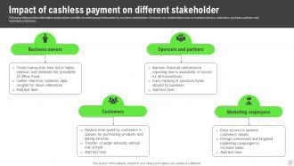 Impact Of Cashless Payment On Different Stakeholder Implementation Of Cashless Payment