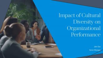 Impact Of Cultural Diversity On Organizational Performance PPT Summary AT