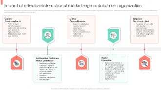 Impact Of Effective International Market Segmentation On Organization