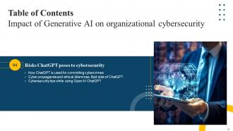 Impact Of Generative AI On Organizational Cybersecurity AI CD V Template Interactive