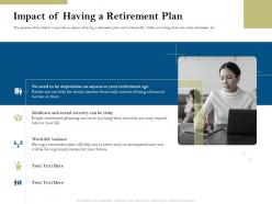 Impact of having a retirement plan pension plans ppt demonstration