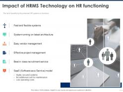 Impact of hrms technology on hr functioning project ppt powerpoint presentation slides samples
