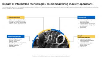 Impact Of Information Technologies On Manufacturing Industry Operations