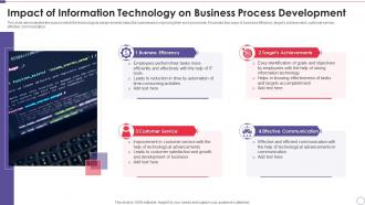 Impact Of Information Technology On Business Process Development