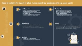 Impact Of IoT On Various Industries Application And Use Cases IoT CD Professionally Ideas