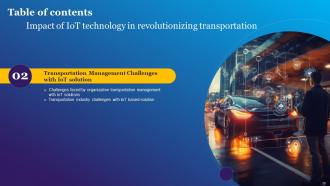 Impact Of IoT Technology In Revolutionizing Transportation Powerpoint Presentation Slides IoT CD Best Ideas