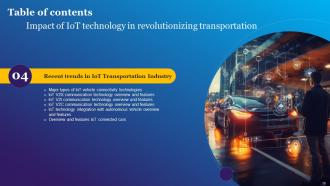 Impact Of IoT Technology In Revolutionizing Transportation Powerpoint Presentation Slides IoT CD Researched Ideas