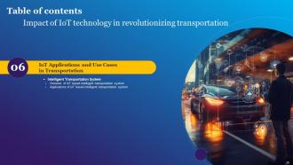 Impact Of IoT Technology In Revolutionizing Transportation Powerpoint Presentation Slides IoT CD Slides Image