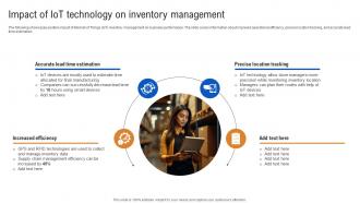 Impact Of IoT Technology On Inventory How IoT In Inventory Management Streamlining IoT SS