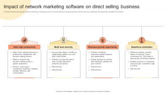 Impact Of Network Marketing Software On Building Network Marketing Plan For Salesforce MKT SS V