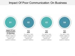 Impact of poor communication on business ppt powerpoint presentation file diagrams cpb