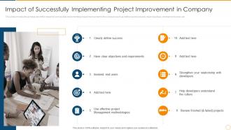 Impact of successfully implementing project improvement in company
