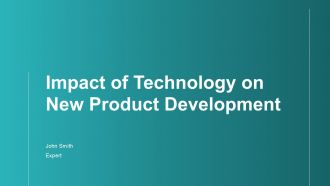 Impact Of Technology On New Product Development PPT Example ACP