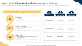 Impact Of Undifferentiated Marketing Strategy On Business