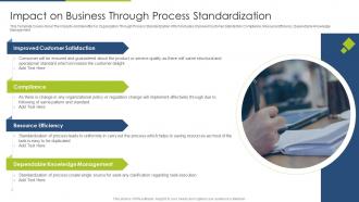 Impact On Business Through Process Standardization