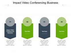 Impact video conferencing business ppt powerpoint presentation infographic template background cpb