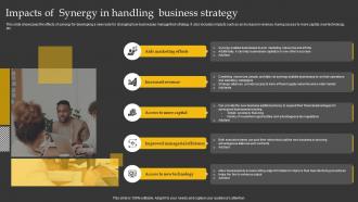 Impacts Of Synergy In Handling Business Strategy