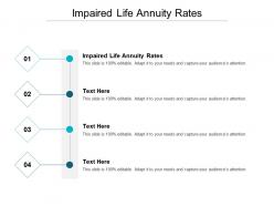Impaired life annuity rates ppt powerpoint presentation styles influencers cpb