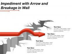 Impediment With Arrow And Breakage In Wall